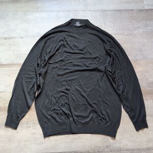 Bocci 100% Silk Crew Neck SWEATER Size 2XL Black